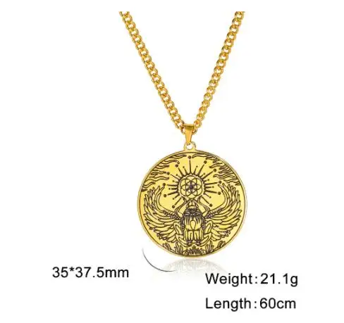 Лидер продаж ожерелье с кулоном в виде семени жизни древнем египетском стиле священный геометрический АНКХ-крест талисман ювелирные изделия из нержавеющей стали