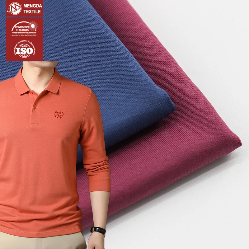 Super high quality 100s/2 yarn 95 cotton 5 spandex jersey lycra fabrics for tshirt polo t shirts textiles