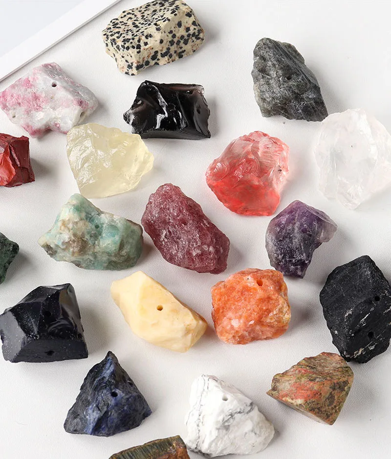 Ywbeyond Rough Crystal Stone Incense Stick Holder Raw Stone Healing Crystal Stone Incense Burner for Yoga Meditation