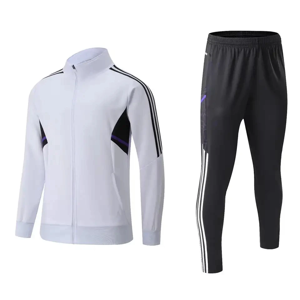 OEM Wholesale Customized Latest Design Thailand Men Plain Football Team Jacket Polyester Custom Soccer Tracksuit