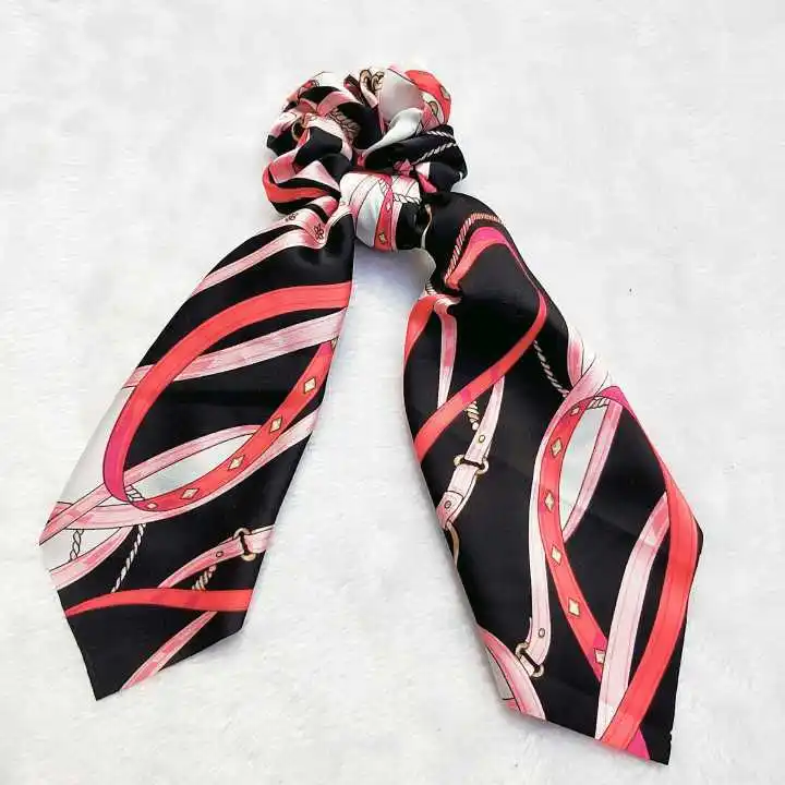 Factory satin hair band ponytail holder Hair Ties Scrunchies