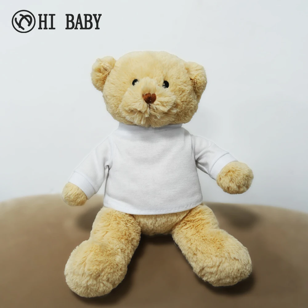 Customised Logo Child Plush Toy Teddy Bear With T-shirt Wholesales Gifts 12 inch Teddy Bear Stuffed Dolls
