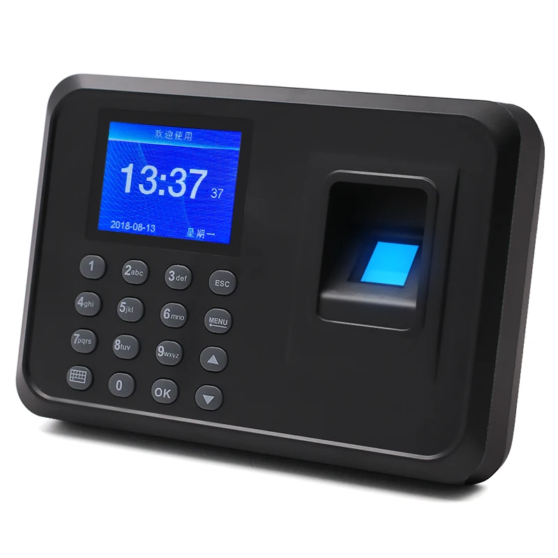 Fingerprint Time attendance device DW-F01 1000 Fingerprint Capacity for office factory Korean Spanish,Portuguese  languages