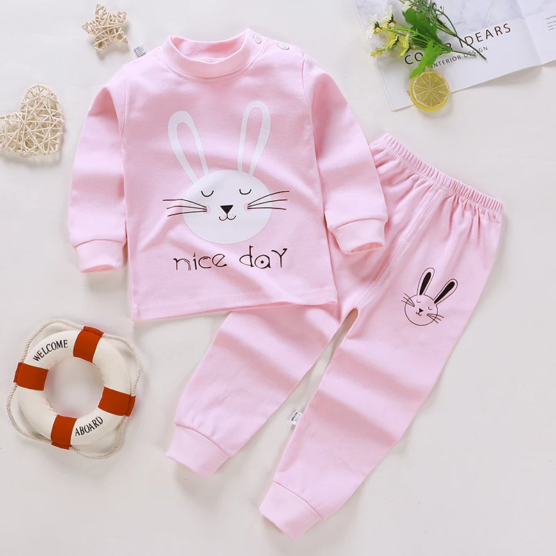 
Best Price Cartoon Kids Wear Little Boys Clothes Set Toddler Girls Pajamas Set 