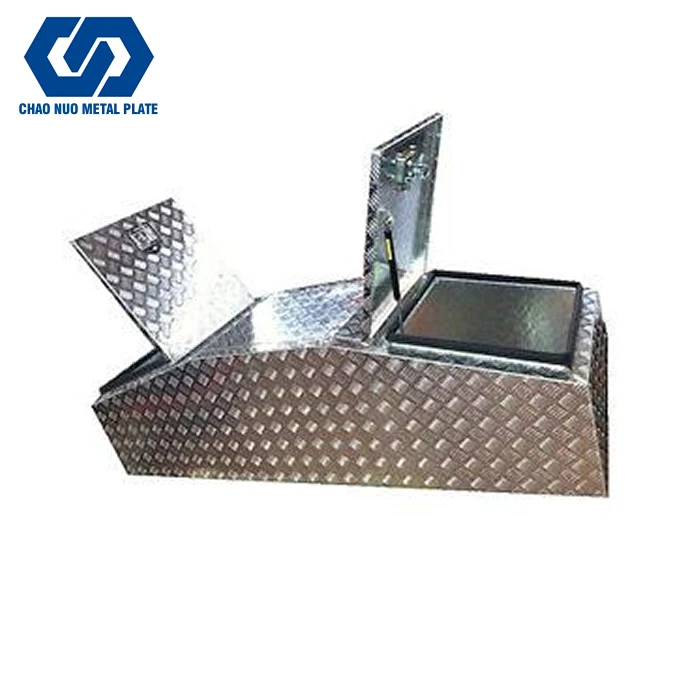 Waterproof Aluminum Customize Silver Diamond Tread checker plate Truck Tool Box lock Pickup Storage Toolbox