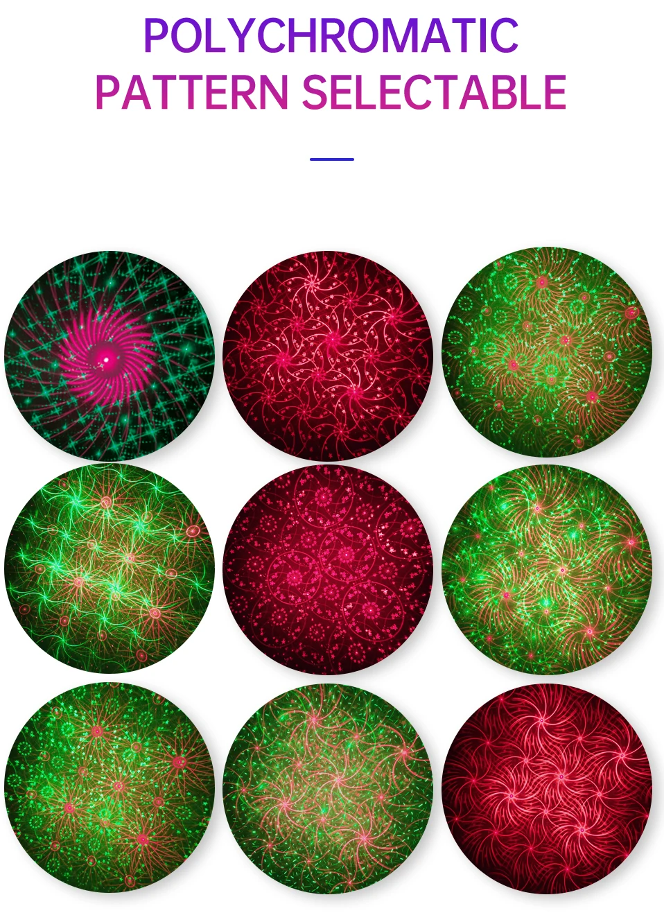 Remote Controlled Mini R&G Laser Pattern Projector for laser stage light