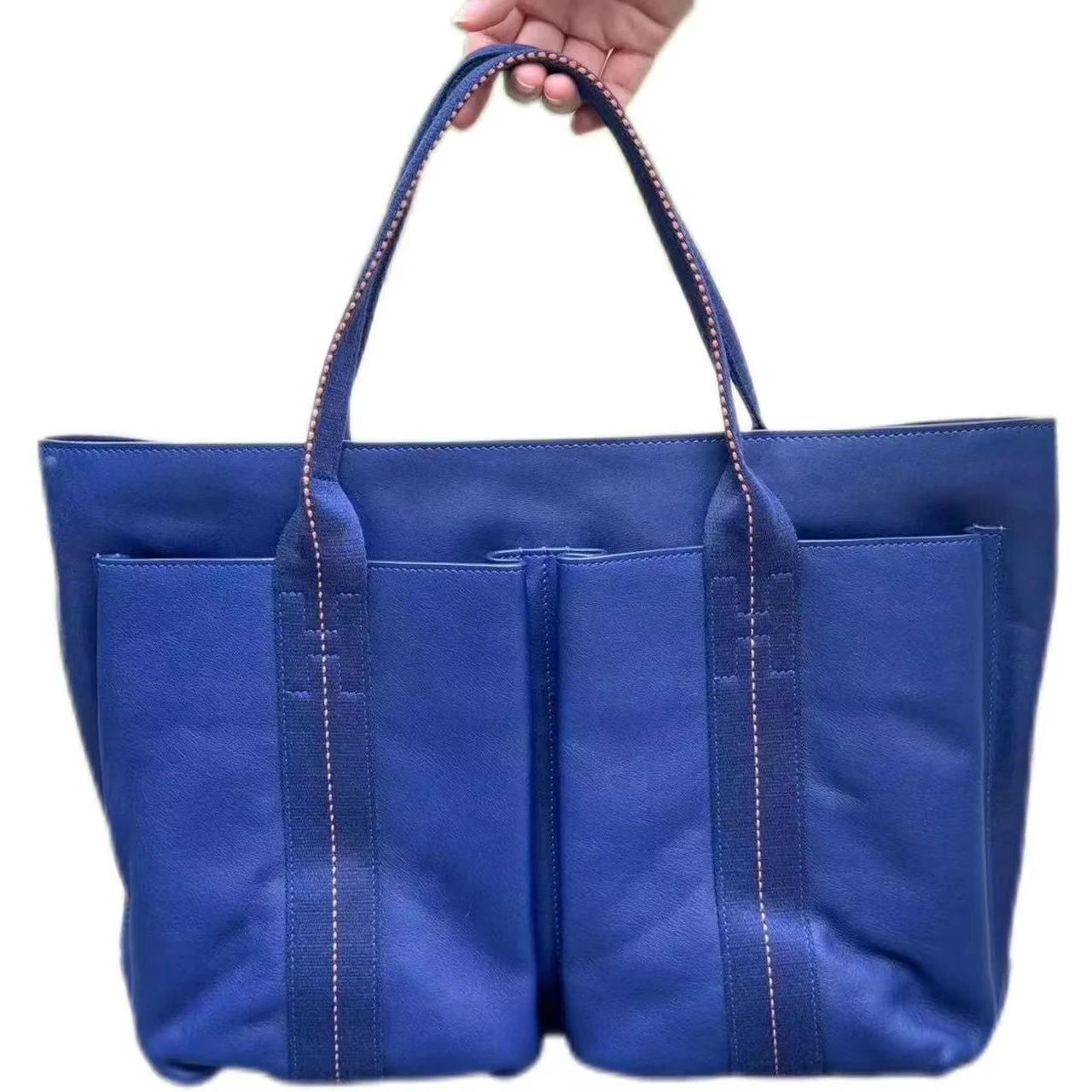 Unisex Cowhide Fashion Shoulder Tote Bag Handmade Real Cowhide Leather Special Clearance on Trend Back Pack for Men and Women