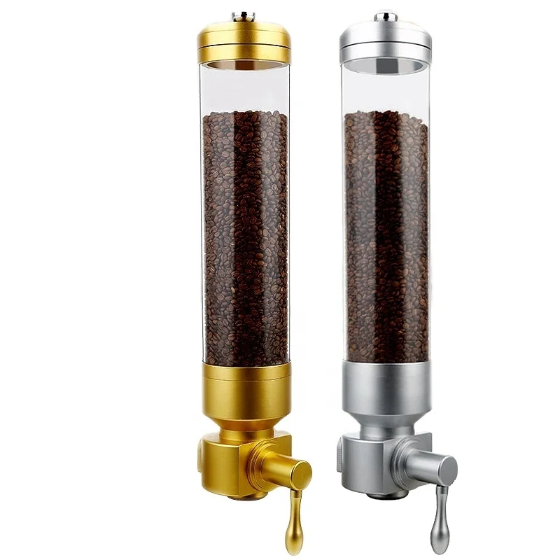 Cereal Dispenser Wall Mounted Dry Food Dispenser Candy Coffee beans Container with 1800G for Storing Oatmeal Coffee Beans Nut