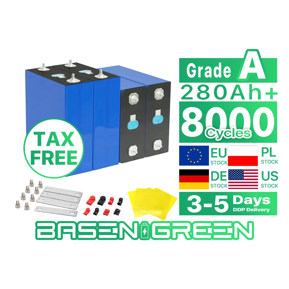 Fresh date grade a 3.2V 280AH prismatic lifepo4 lithium iron solar powerwall harness battery akku