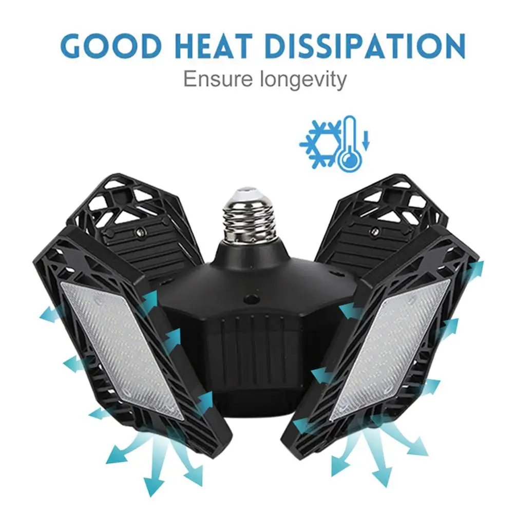 
150W LED Garage Lights E27 Light Deformation Adjustable Angle High Bay Light For Industrial LED Garage Light For Garage Workshop 