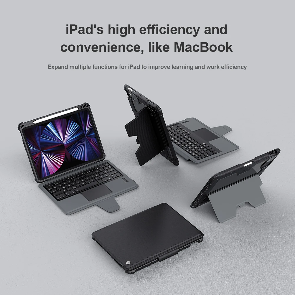 Чехол Nillkin для клавиатуры iPad 10 2 дюйма Air 9 2020/Air 4/Pro 11 2020/2021 Защитный Тонкий чехол с держателем
