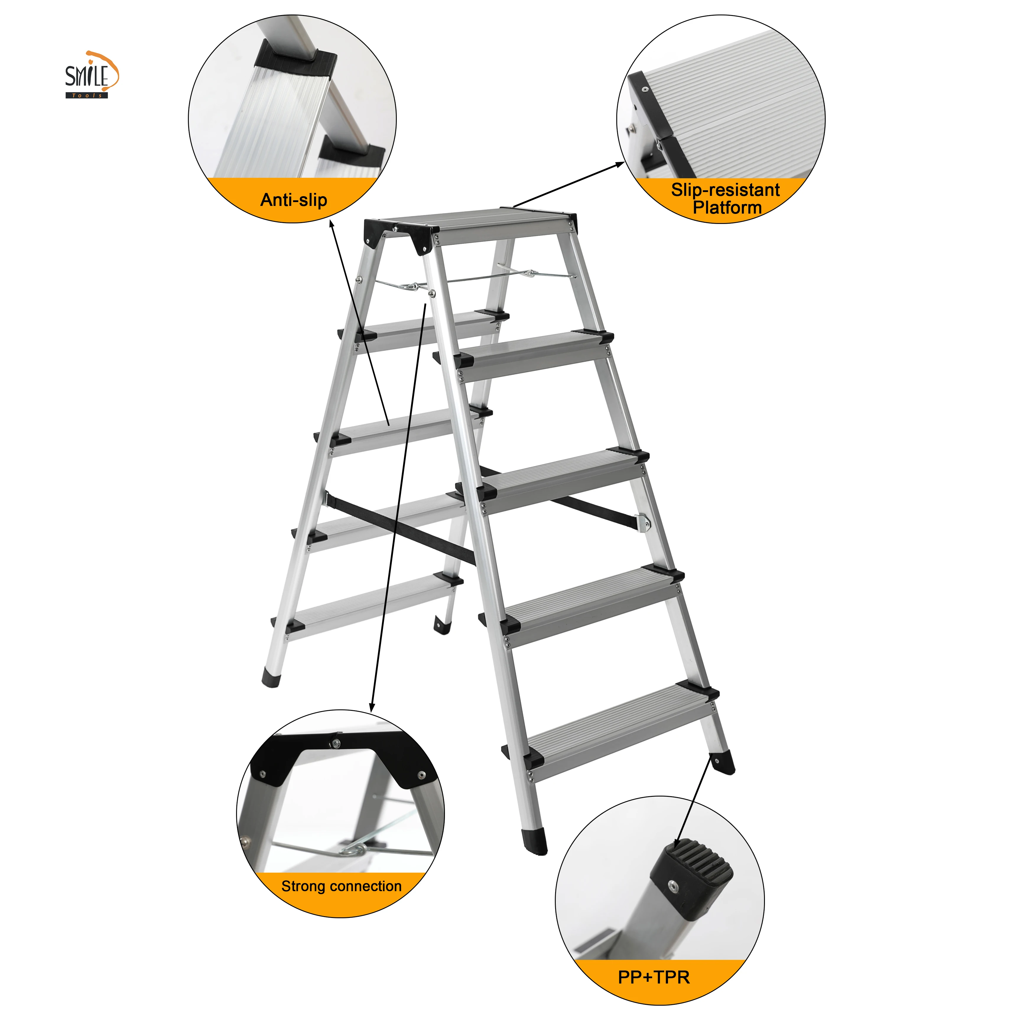 Factory New Aluminium Step Ladder Folding Step Stool for Convenient Use High Quality Product in Ladders Category