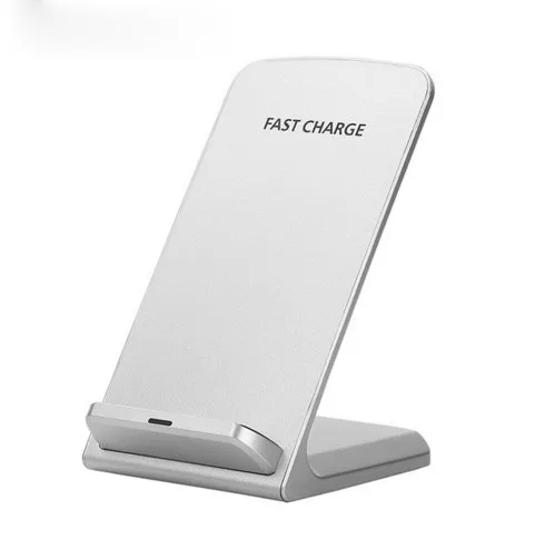 Wholesale Qi Standard Portable 10W Dual Coil Mobile Phone Wireless Charger Stand for iphone 12 mini max pro