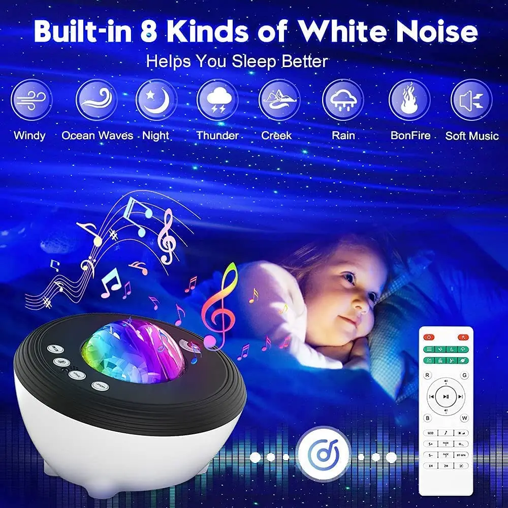 Baby Portable Projectors Wifi Smart,sky Laser Light galaxy Projector With White Noise