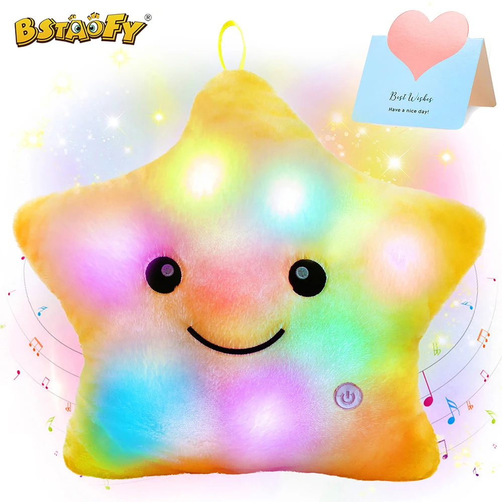Bstaofy Glow Musical Twinkle Star Light up Lullaby Stuffed LED Toys Animated Soothe Kids Emotions Christmas Festival Gift