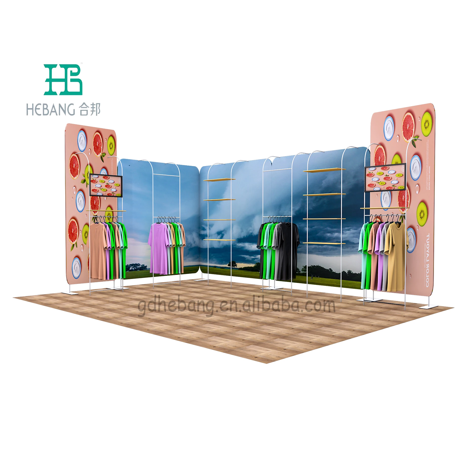 POP Up Banner Backdrop Tension Fabric Pop up Display For Trade Show Custom Image  Manufacturer Exhibition wall