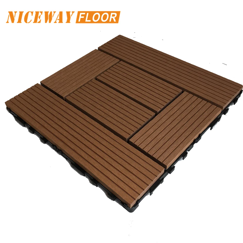 Easy Assemble durable park outdoor interlocking Fireproof DIY WPC decking