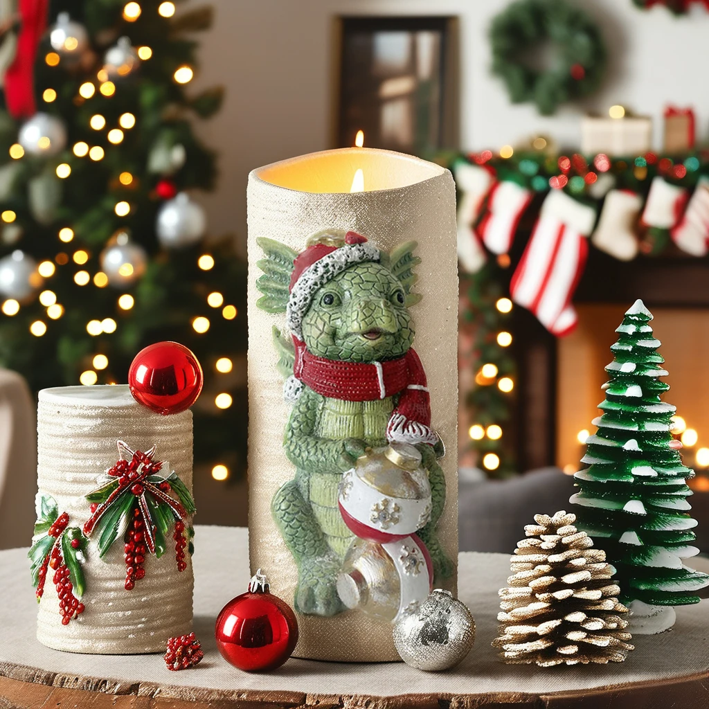 MGO Christmas Ornament Cartoon Dinosaur Sculpture Figurine for Sale