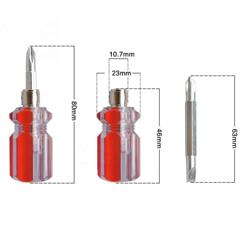 Mini Bidirectional Swivel Screwdriver Flat Tip Screwdriver Double-headed For DIY Repair Tools