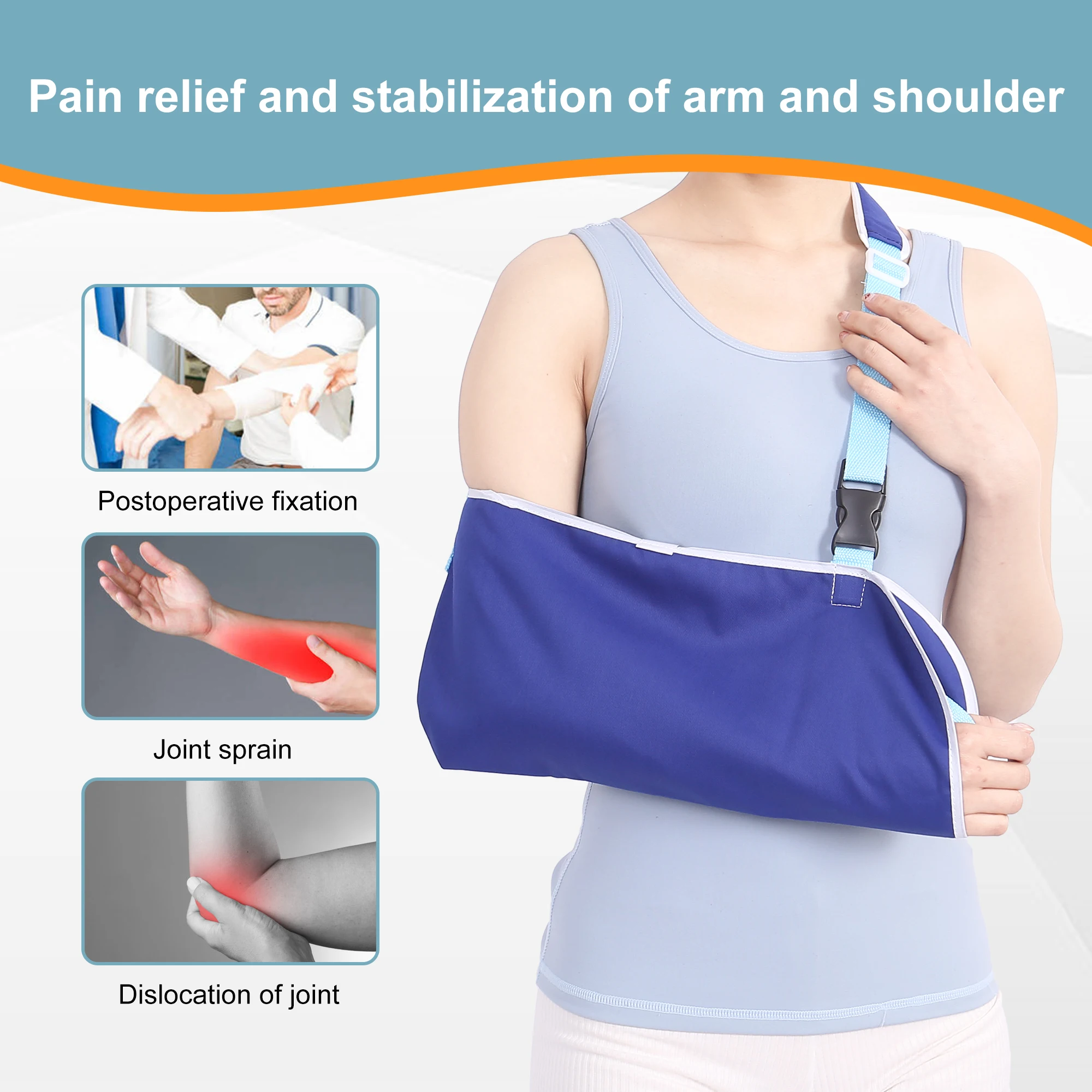 Medical Adjust Arm Sling Support Brace Belt Forearm Shoulder Immobilizer Arm Dislocation