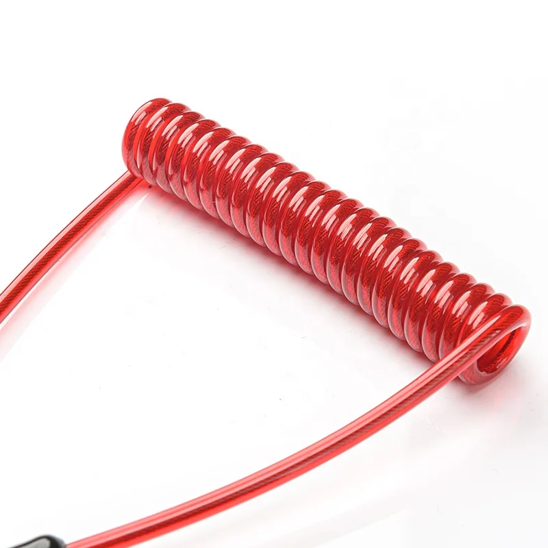 Ultra-Compact Design, Elastic Coil Tool Lanyard, PU-Coated | Dual-Connectors for Safety of Lightweight Hand Tools in Scaffolding