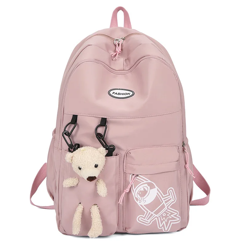 2023 Factory Elementary Students Schoolbag Cute Bear Doll Good Quality School Bags Backpack for Teenagers Girls Waterproof OEM