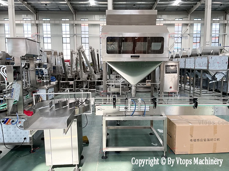 High Efficiency Fertilizer Filler Seed Coffee Bean Bottling Capping Machine Melon seed filling sewing machine