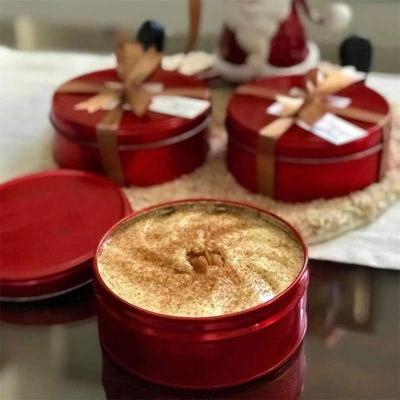 Empty Customized luxury food grade big cookie baking metal tin container cake tin can christmas round cake tin boxes