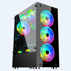 Tempered glass gaming pc cabinet ATX full tower gamer computer case