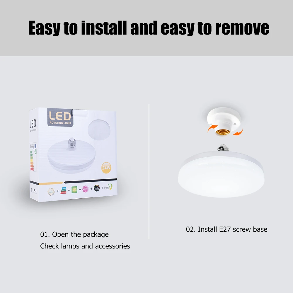 2024 Low Price Low Price High Power AC85V-265V E27 B22 Lamp 18W UFO Bulb Led Ceiling Light Panel Lamps