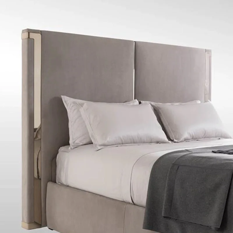 High Quality Featuring Soft Top Grain Cow Leather, Elegant Design by Trusted Foshan Factory Bed