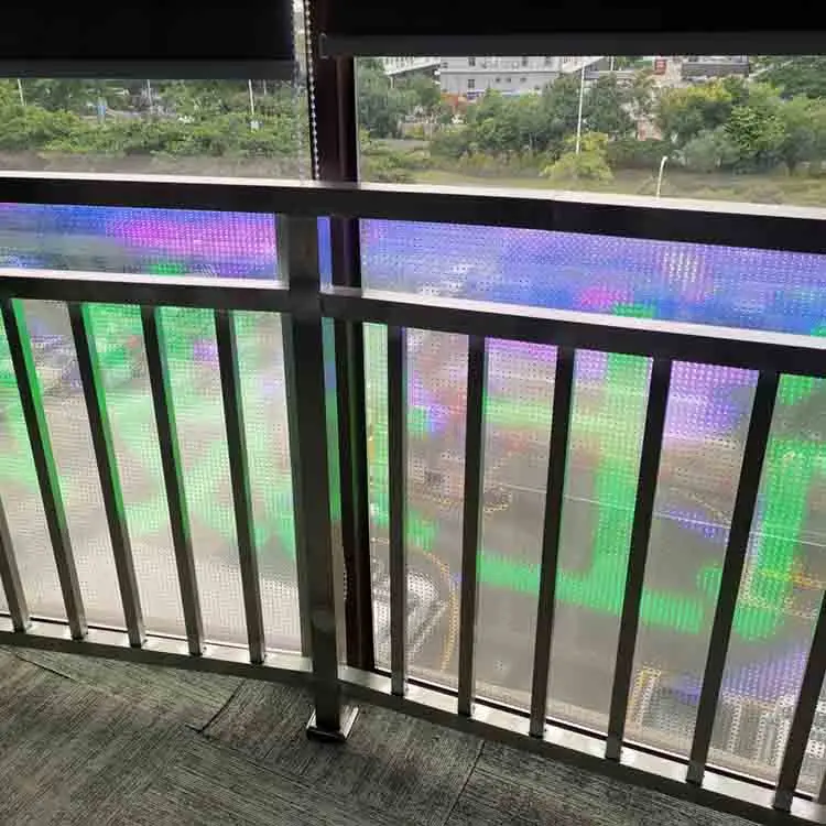 Flexible  transparency adhesive LED Film Screen  thin Advertising Video Wall P4 DC5V WE2121RGB 16bit