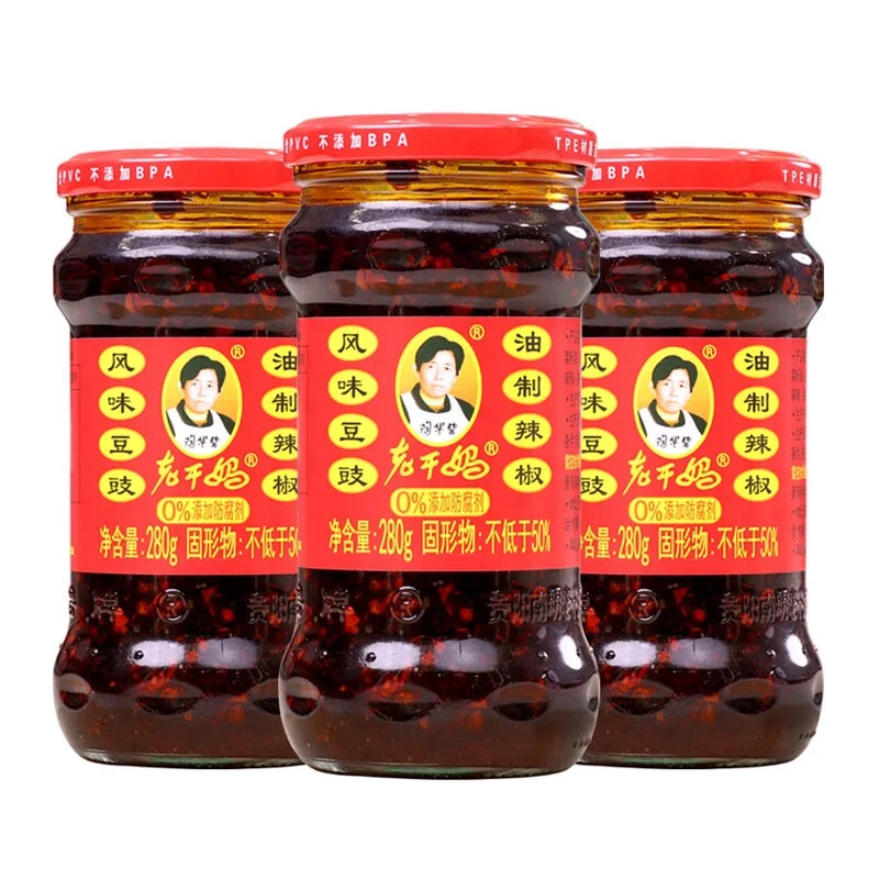 Authentic Chinese Laoganma Chili Sauce Fresh and Spicy Fermented Soybeans and Chili Oil Wholesale from China