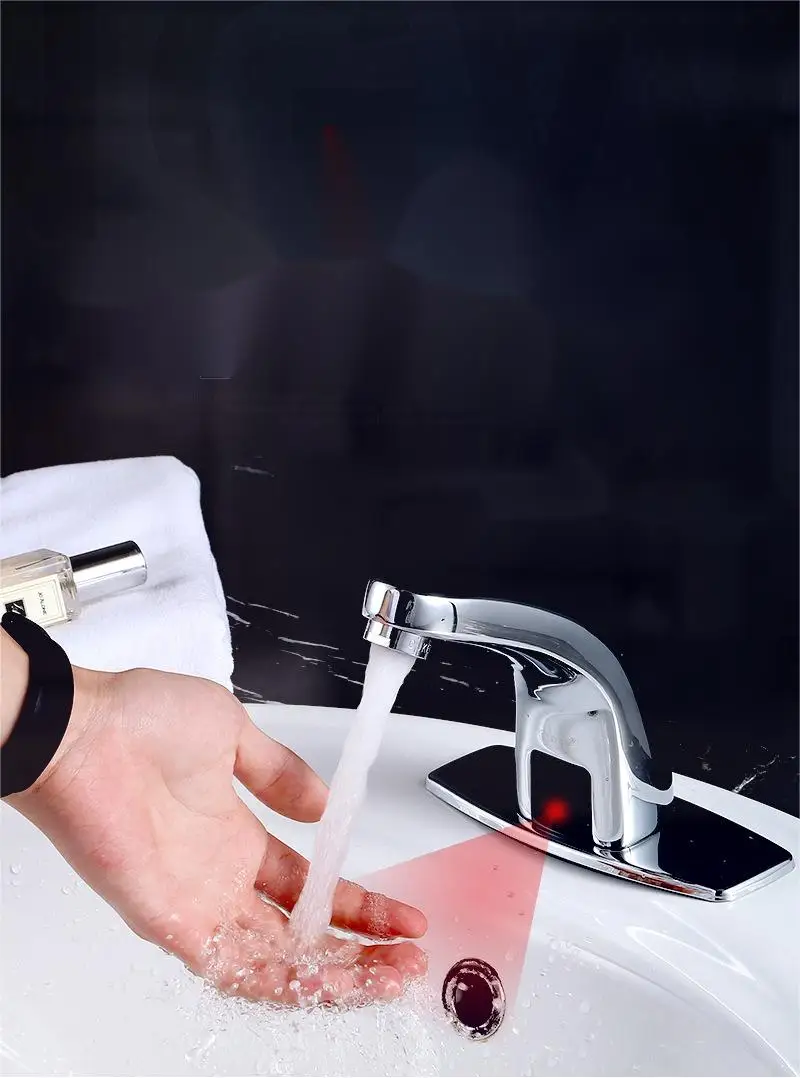 Water Saving Automatico Grifo Bathroom Basin Faucet Automatic Taps Cold Water Electronic Infrared Sensor Tap