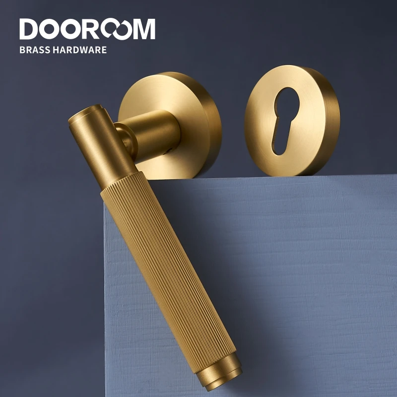  Дверная ручка Dooroom латунный рычаг для внутренней двери спальни ванной комнаты Набор фиксаторов замки приватных проходов трубчатая защелка прямое открытие большого