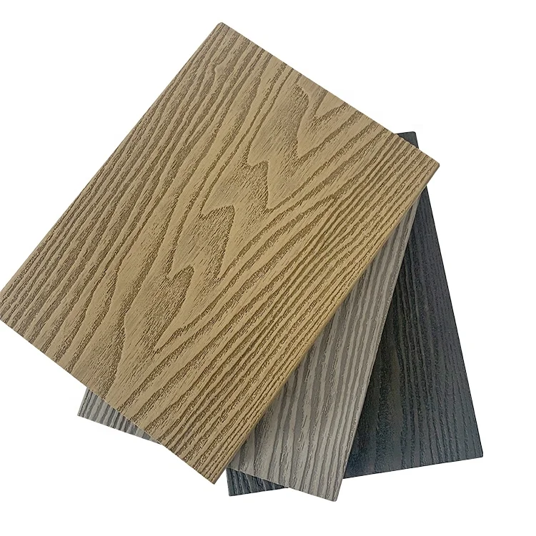 latest version of 3d wood grain Naturally textured wood flooring WPC decking