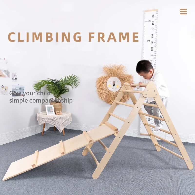 Winning Children Furniture Sets Kids Baby Montessori Furniture Toys Rainbow Rocking Montessori Climbing Arch Rocking Play
