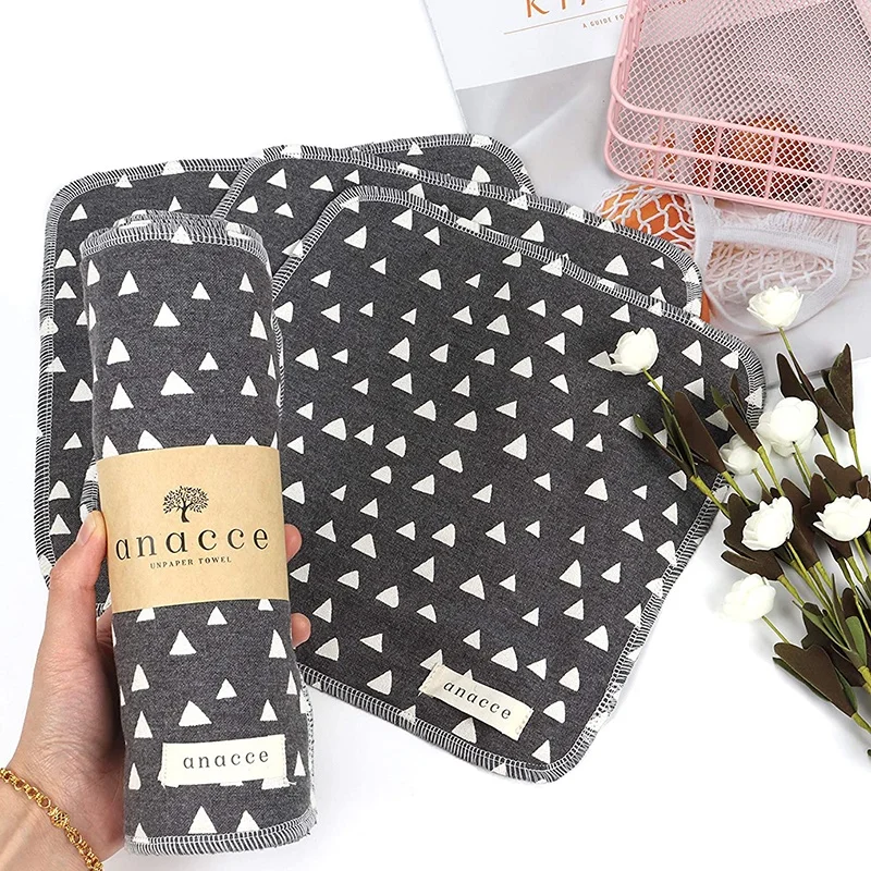 Good Quality Promotional Fashion Eco-friendly and Organic Reusable Kitchen Unpaper Towel With Wooden Support