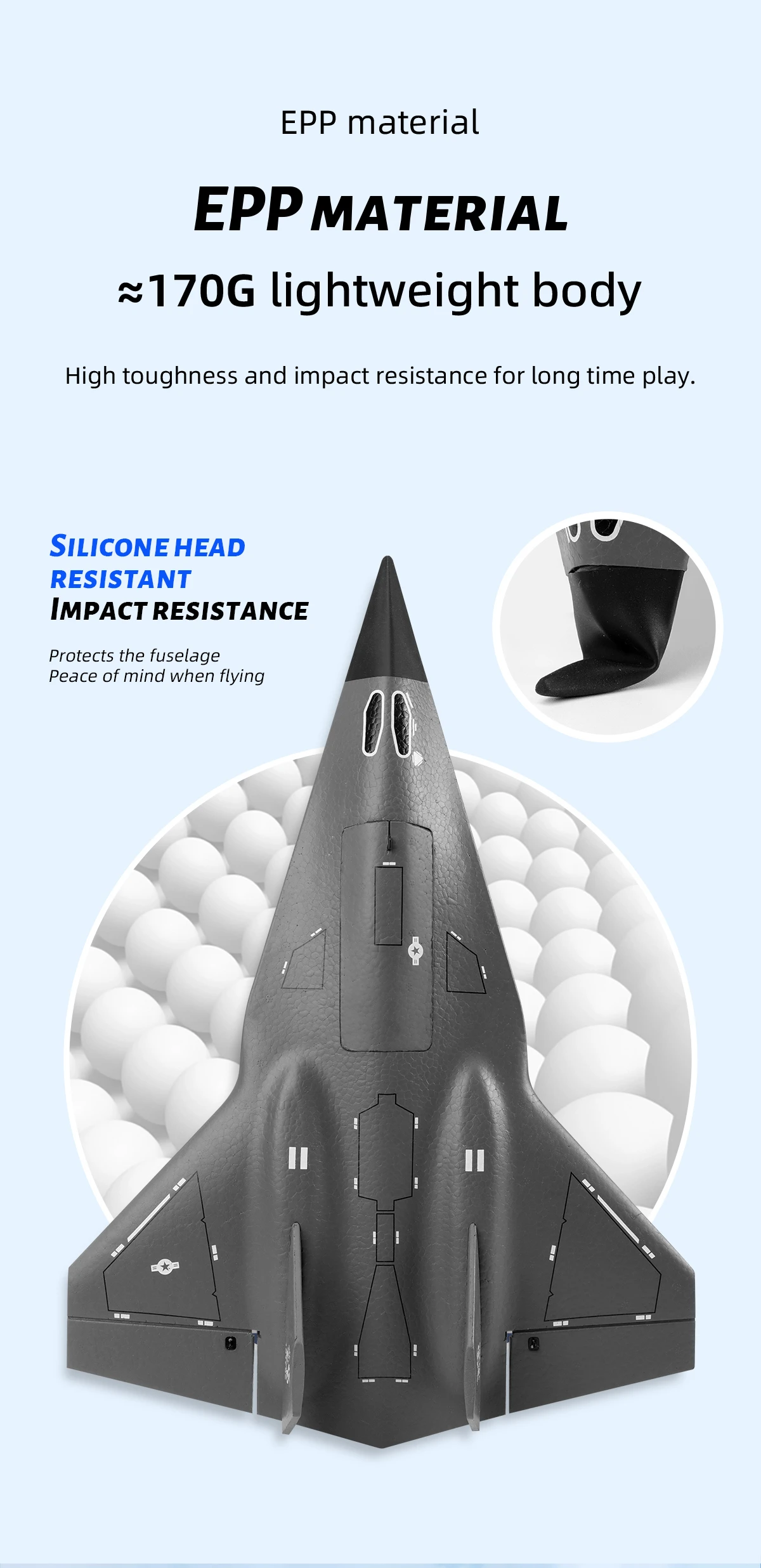 HOSHI FX9672 RC Airplane Remote Control SR72 Future Fighter Dual Channel RC Plane Glider Four Channel Fixed Wing Model Aircraft