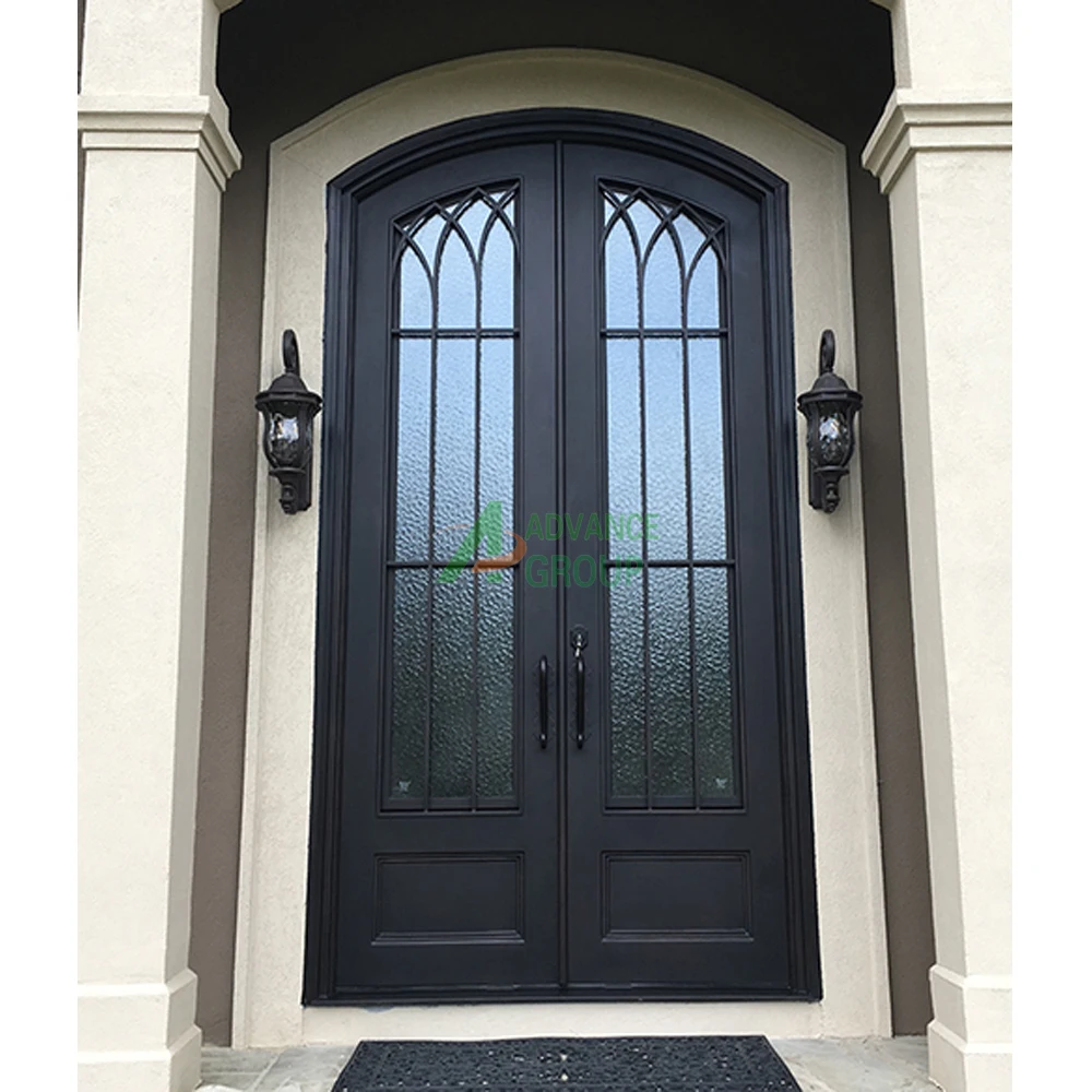 Exterior iron doors entrance wrought iron double door