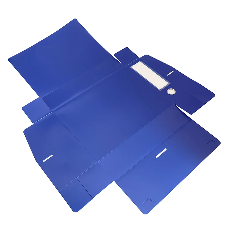 High Quality A4 Size PP Solid Color Foldable File Box Plastic Document Box File Folder for Office Stationery