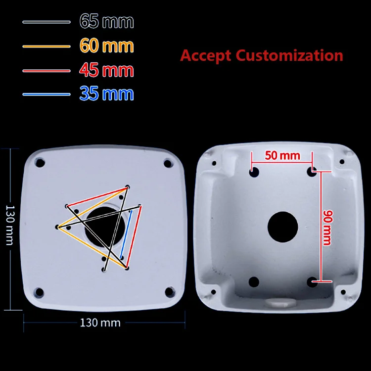 Security Customise CCTV Camera Aluminum Junction Box for CCTV Cameras Install Junction Box