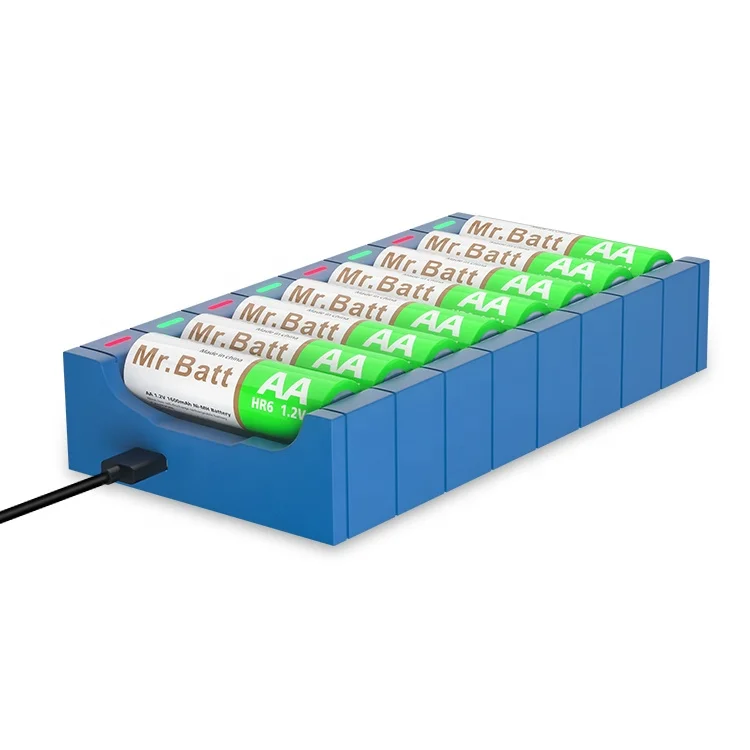 
Fast Charging Universal NIMH 8 Slots Type C 1.2V AA AAA NI-MH NI-CD Smart Rechargeable USB Battery Charger 