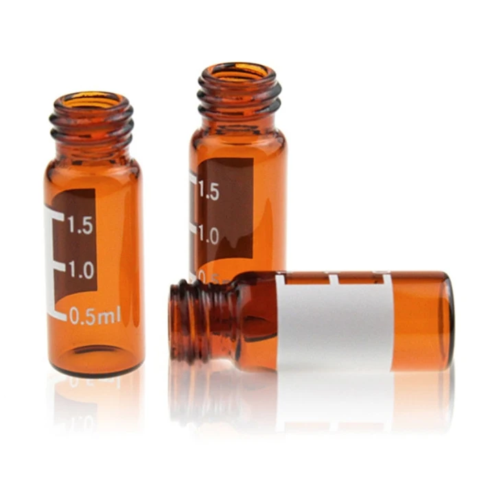 Laboratory glassware 1.5mL 2mL glass hplc sample vial for gas liquid chromatography instrument analysis