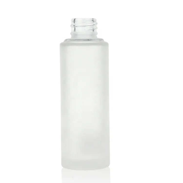 Empty cosmetic packaging frosted glass bottle containers 50ml 80ml 150ml skin care cream high pressure spray pump lotion bottle