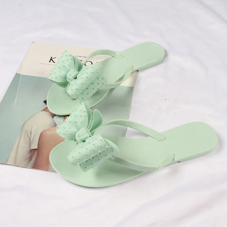 Classy Cheap Custom Logo Orthopedic Soles Embellished Bowknot Flower Pedicure Other Bling Plain Mujer Girl Cute  Sandals