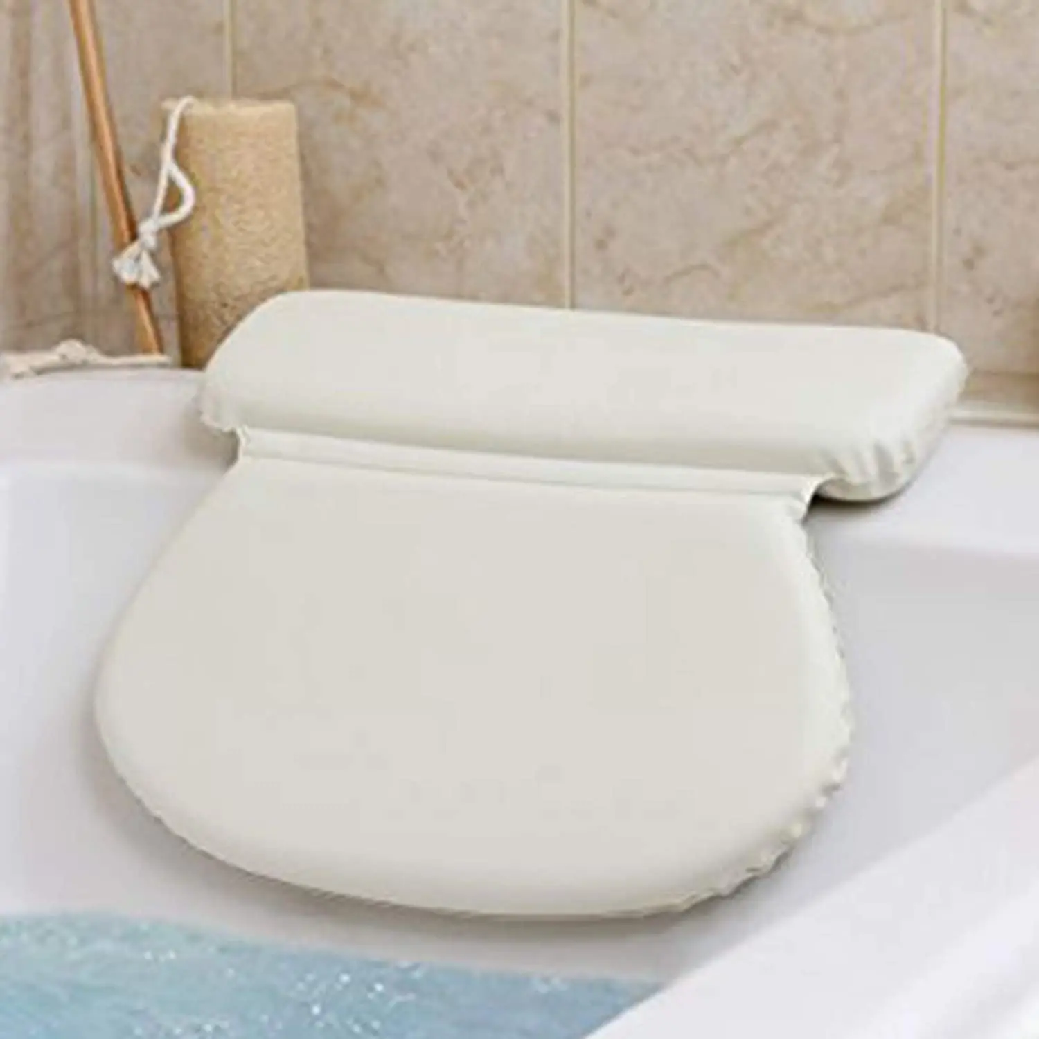 Bath Pillow Bath Cushion with Non-Slip Suction Cups Premium Waterproof Ergonomic Home Spa Headrest, Ideal for Hot Tub