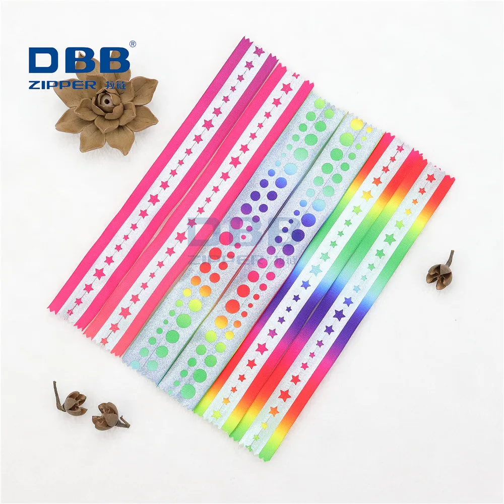 
Profession zip manufacturer colored printed waterproof long chain zipper for diving suit sport clothes 