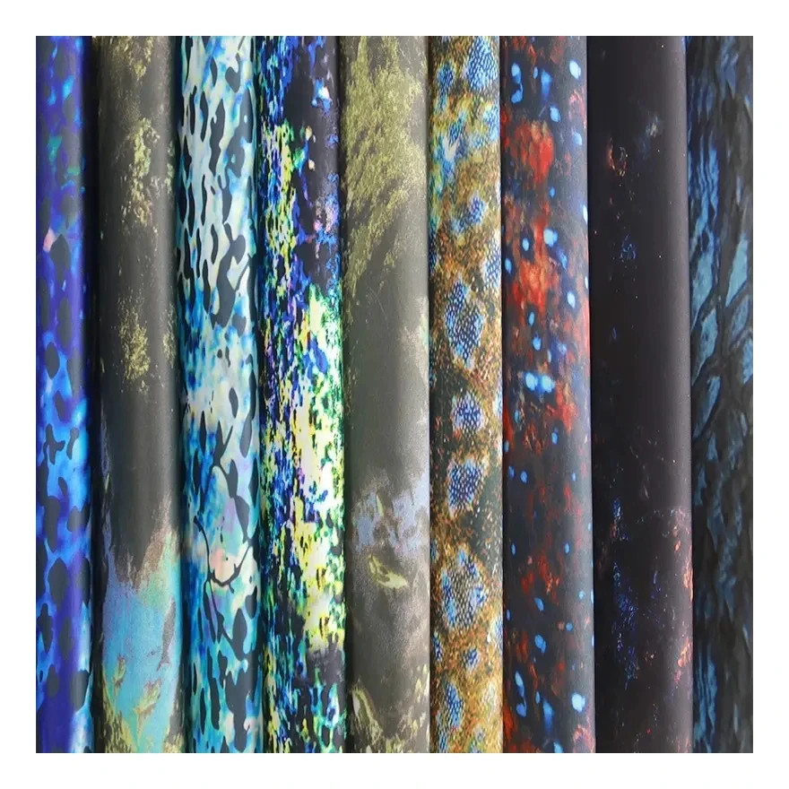 Welon HuaXing Wetsuit Material Color Customize Printed SCR Neoprene Fabric For Diving