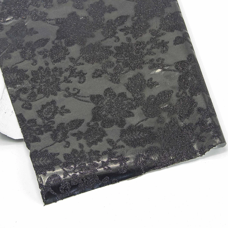 wholesale rose flower flocking art wrapping paper for gift